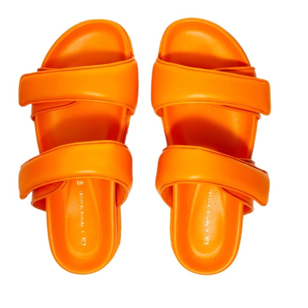 Gia Borghini Perni 11 Sandal in Flash Orange